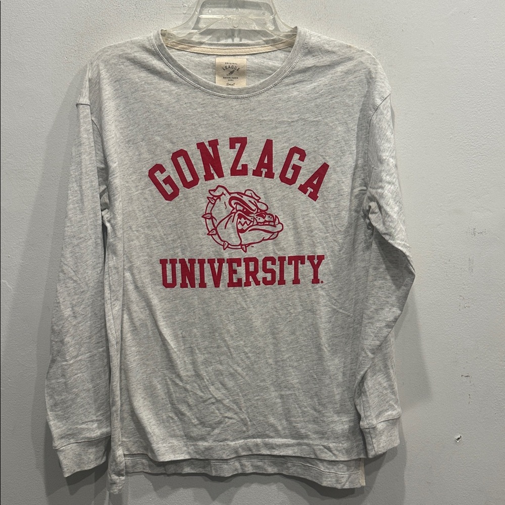 Original league gonzaga university bull dog gray long sleeve t shirt small